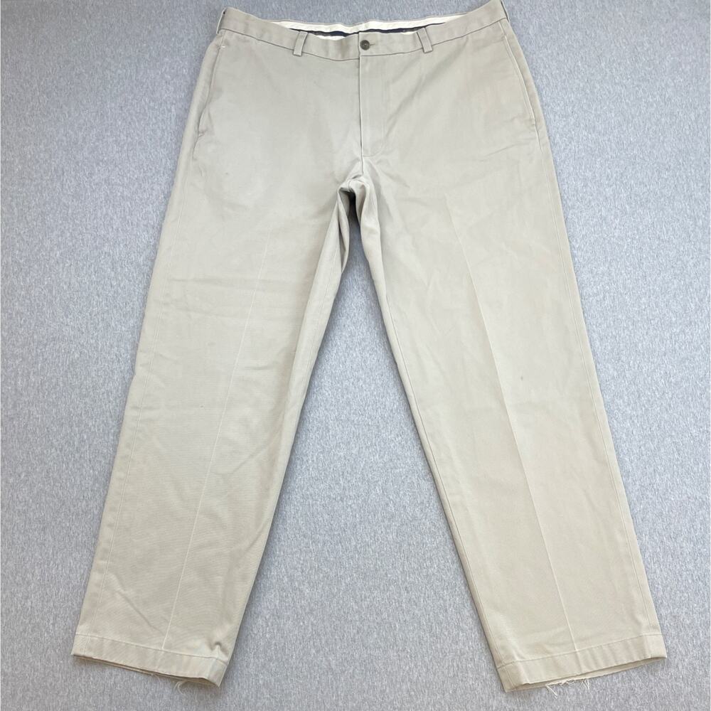 Brooks Brothers Pants Mens 38 x 32 Beige 100% Cotton Chino Hudson‎